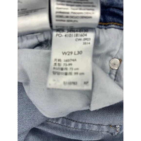 Levi’s Wedgie Straight Jeans Women 29 Medium Blue Wash High Rise Button Fly - Picture 5 of 10